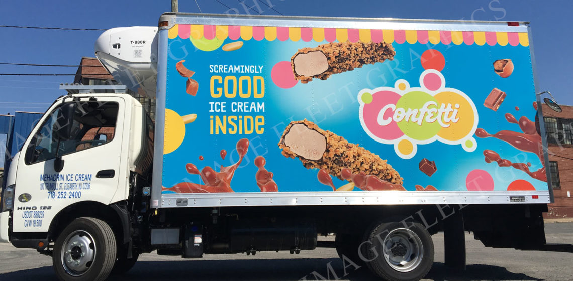 Confetti Ice Cream Truck Wrap, Elizabeth, NJ - Image Fleet Graphics