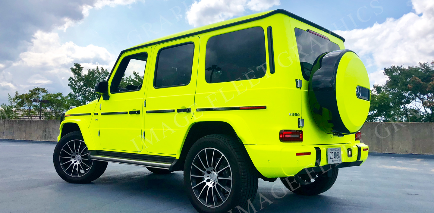 Mercedes Benz Neon G-Wagon Wrap for US Open, Queens NY
