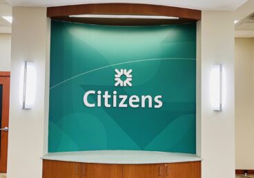 Citizens Bank Wall Wrap with Dimensional Text
